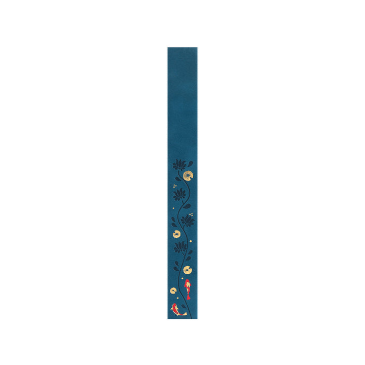 8x8 Square Lotus &amp; Koi Notebook - Navy