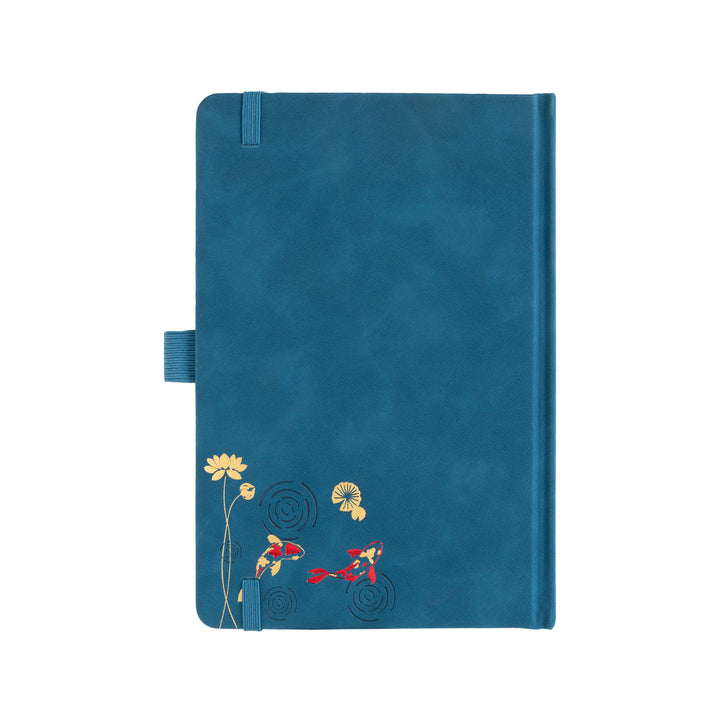 A5 Lotus &amp; Koi Notebook - Navy