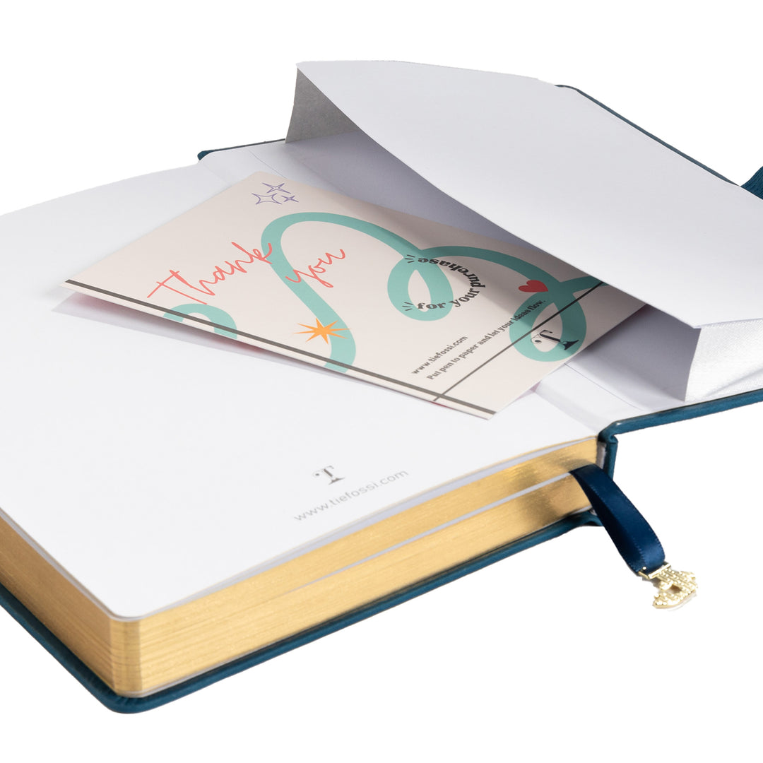 A5 Lotus &amp; Koi Notebook - Navy