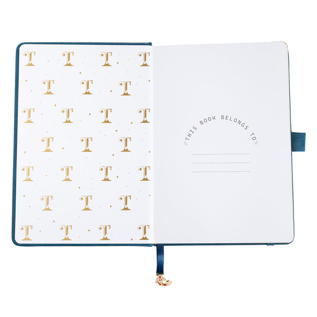 A5 Lotus &amp; Koi Notebook - Navy