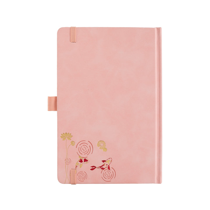 A5 Lotus &amp; Koi Notebook - Pink