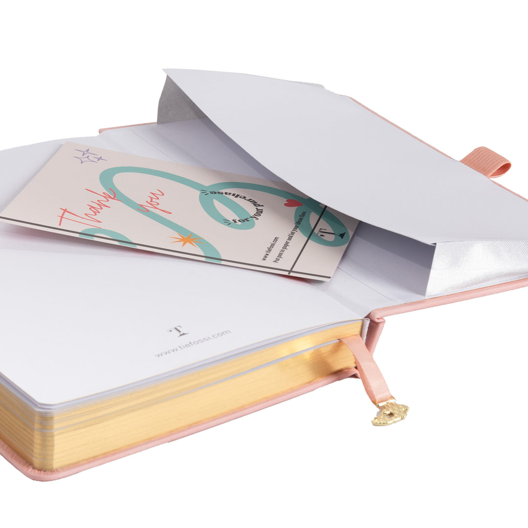 A5 Lotus &amp; Koi Notebook - Pink