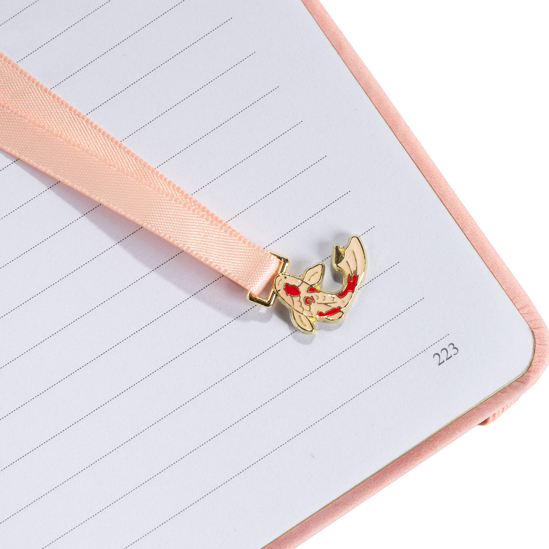 A5 Lotus &amp; Koi Notebook - Pink