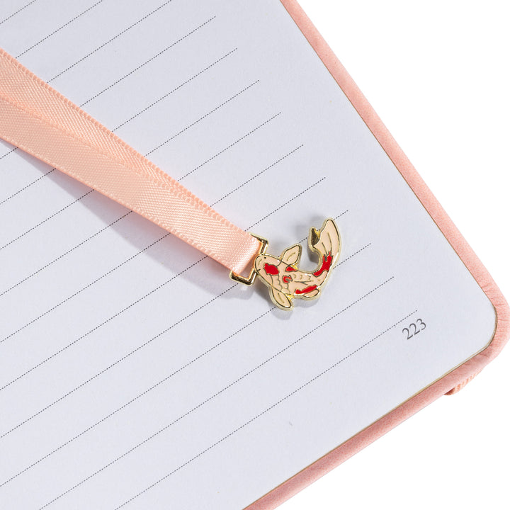A5 Lotus &amp; Koi Notebook - Pink
