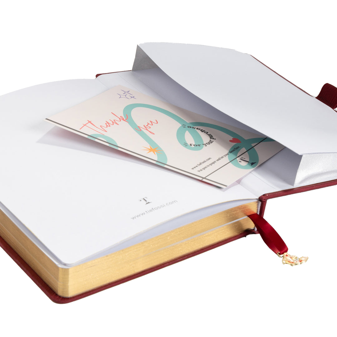 A5 Lotus &amp; Koi Notebook - Red