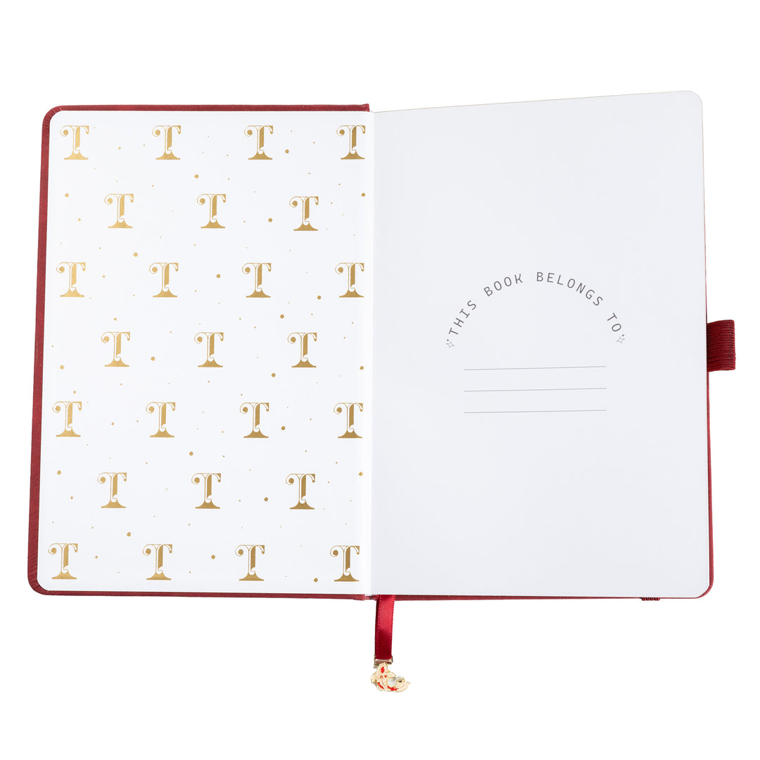 A5 Lotus &amp; Koi Notebook - Red