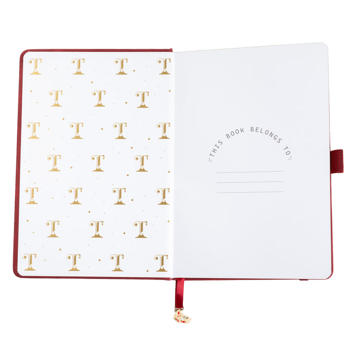 A5 Lotus &amp; Koi Notebook - Red