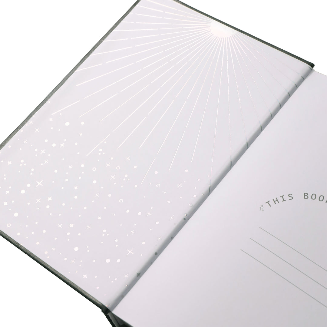 A5 Moon Butterfly Dot Grid Notebook - Black