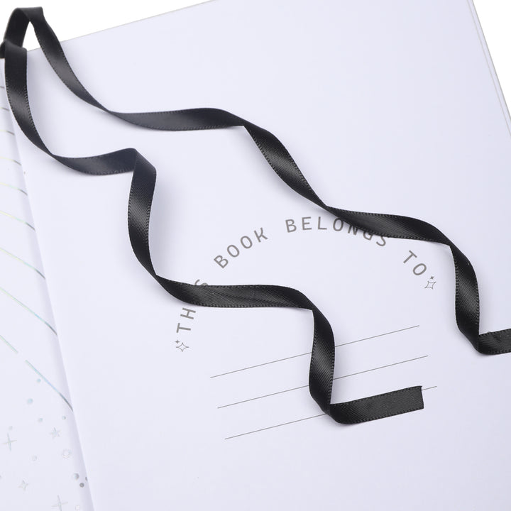 A5 Moon Butterfly Dot Grid Notebook - Black