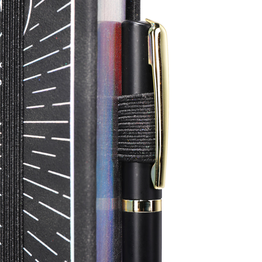 A5 Moon Butterfly Dot Grid Notebook - Black