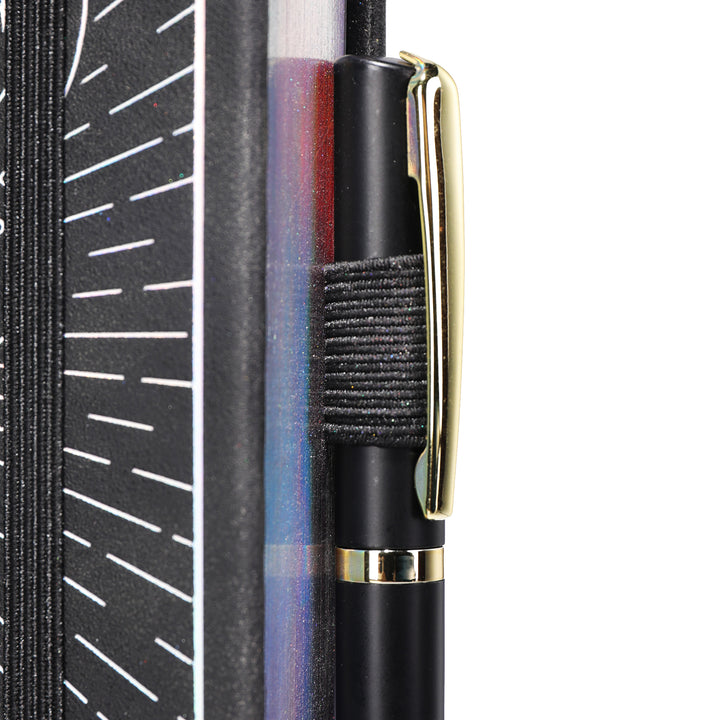 A5 Moon Butterfly Dot Grid Notebook - Black