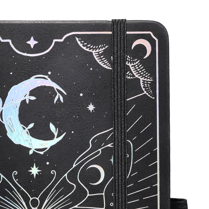 A5 Moon Butterfly Dot Grid Notebook - Black