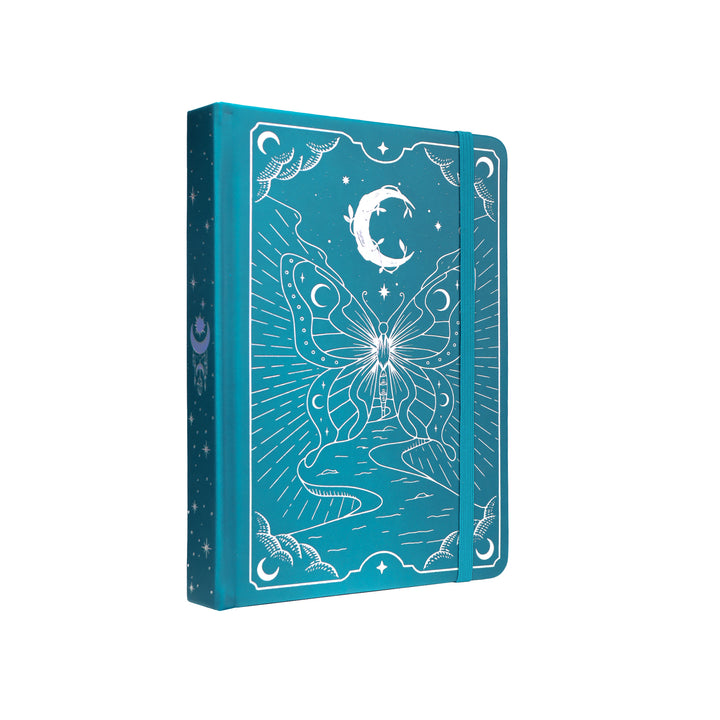 A5 Moon Butterfly Dot Grid Notebook - Blue