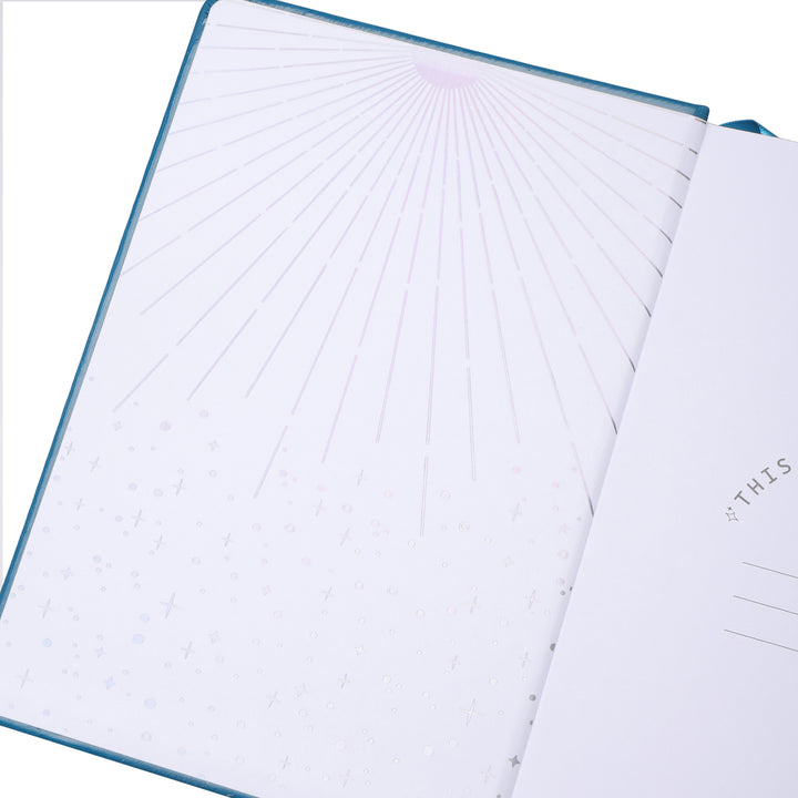 A5 Moon Butterfly Dot Grid Notebook - Blue
