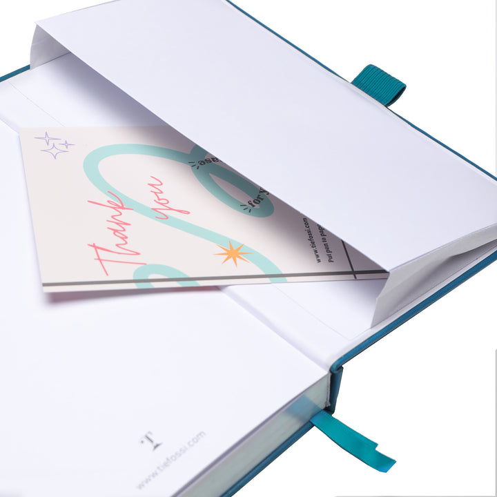 A5 Moon Butterfly Dot Grid Notebook - Blue