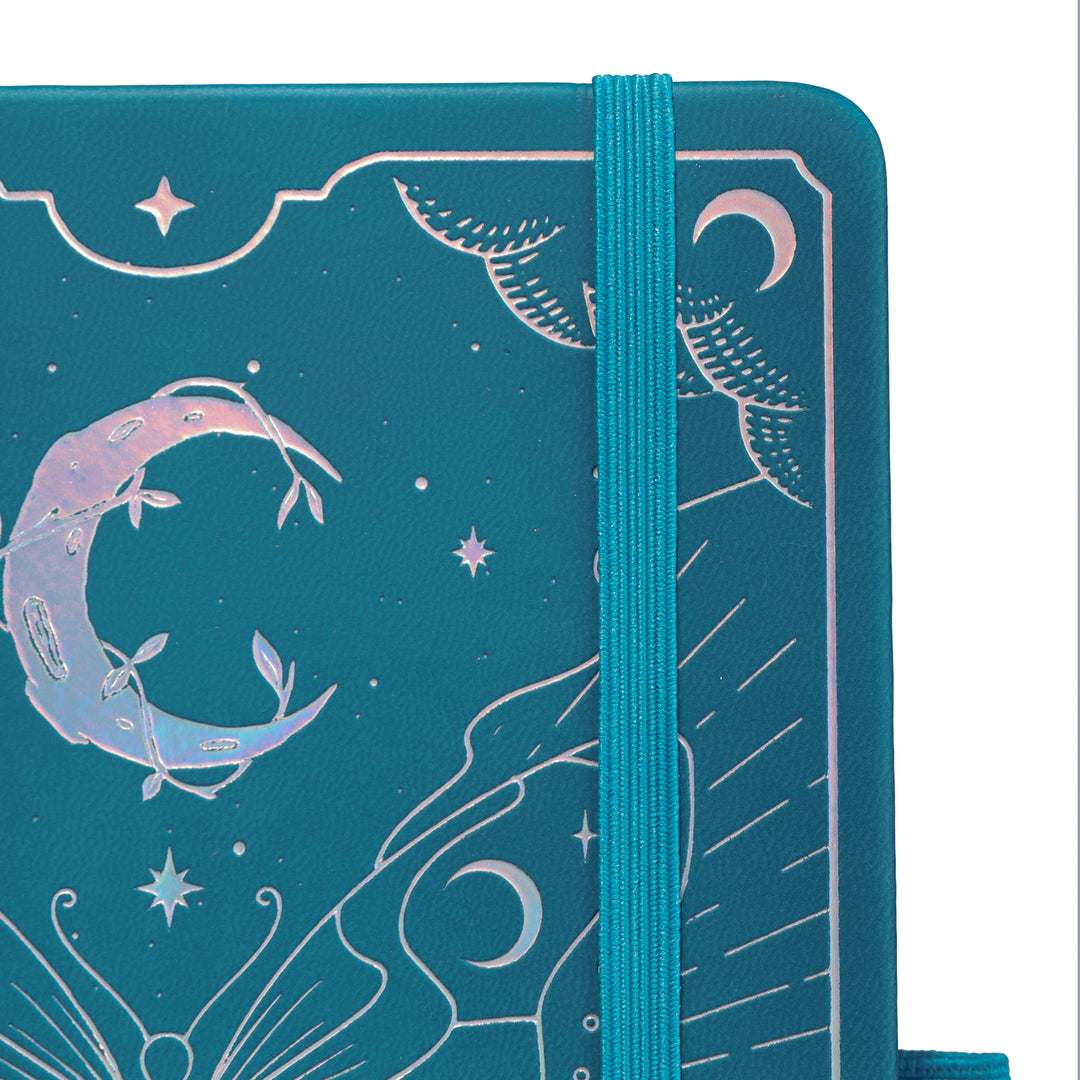 A5 Moon Butterfly Dot Grid Notebook - Blue