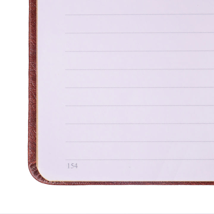 A5 Moon Butterfly Lined Notebook - Brown
