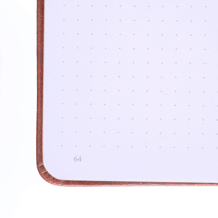 A5 Moon Butterfly Dot Grid Notebook - Brown