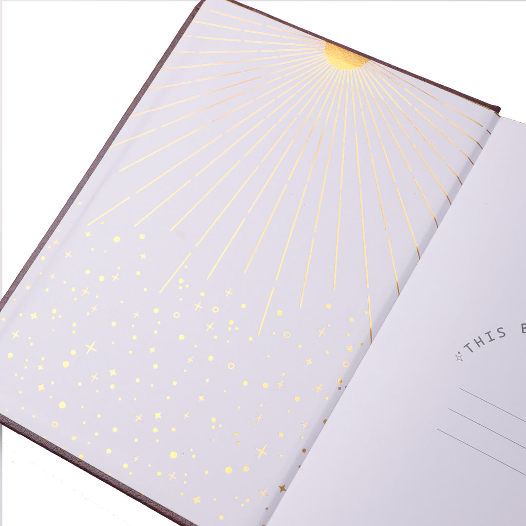 A5 Moon Butterfly Dot Grid Notebook - Brown
