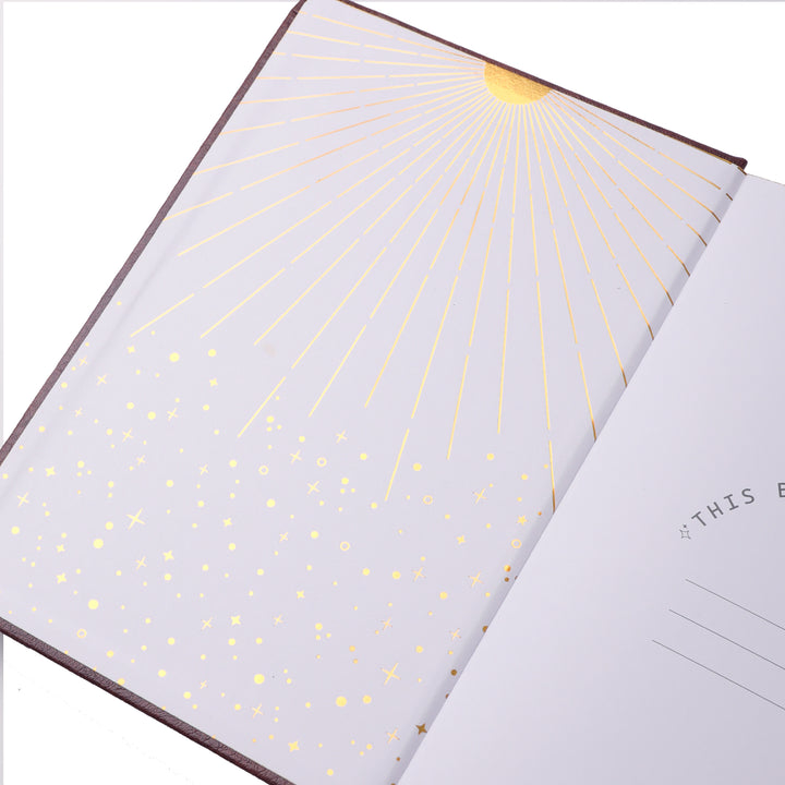 A5 Moon Butterfly Dot Grid Notebook - Brown