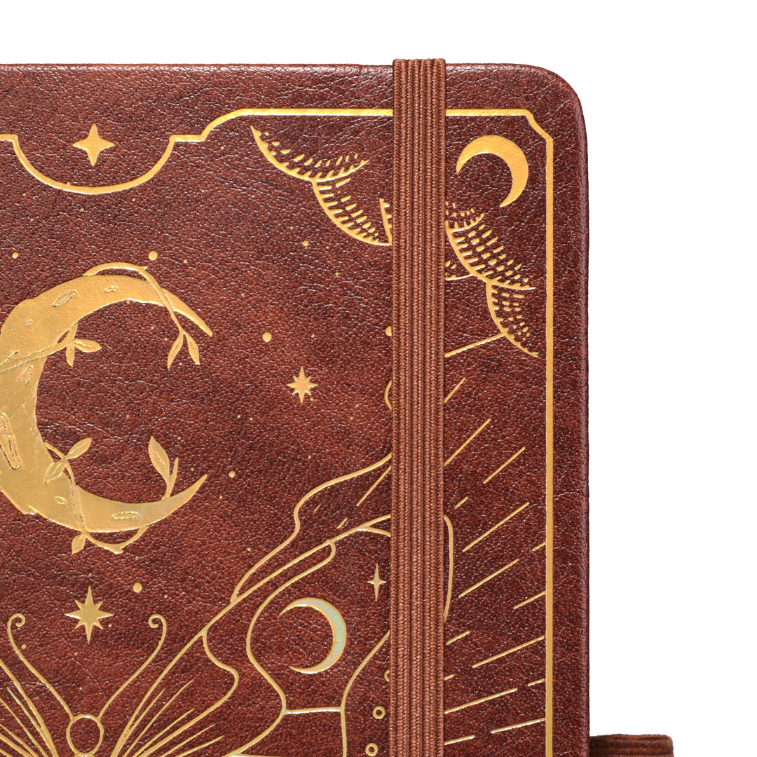 A5 Moon Butterfly Dot Grid Notebook - Brown