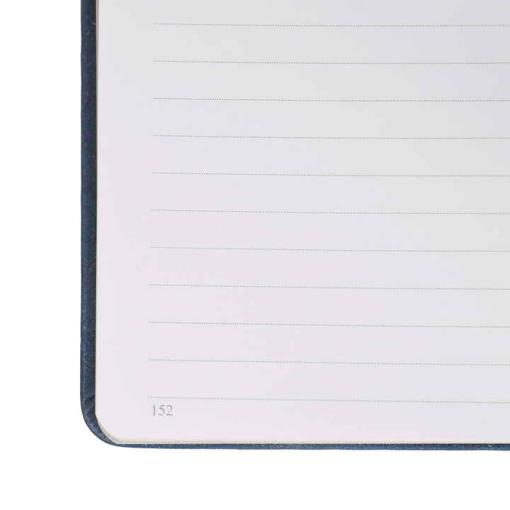A5 Moon Butterfly Lined Notebook - Navy