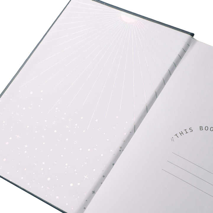 A5 Moon Butterfly Lined Notebook - Navy