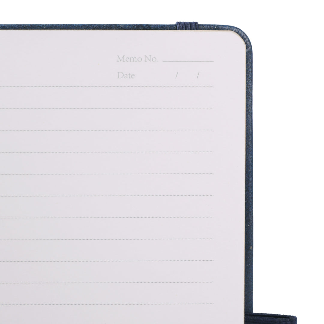 A5 Moon Butterfly Lined Notebook - Navy