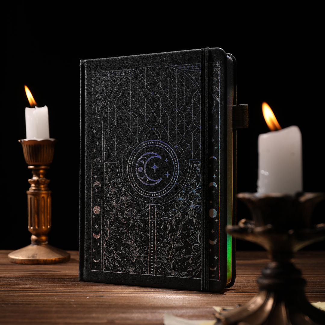 A5 Moon's Power Dot Grid Notebook - Black