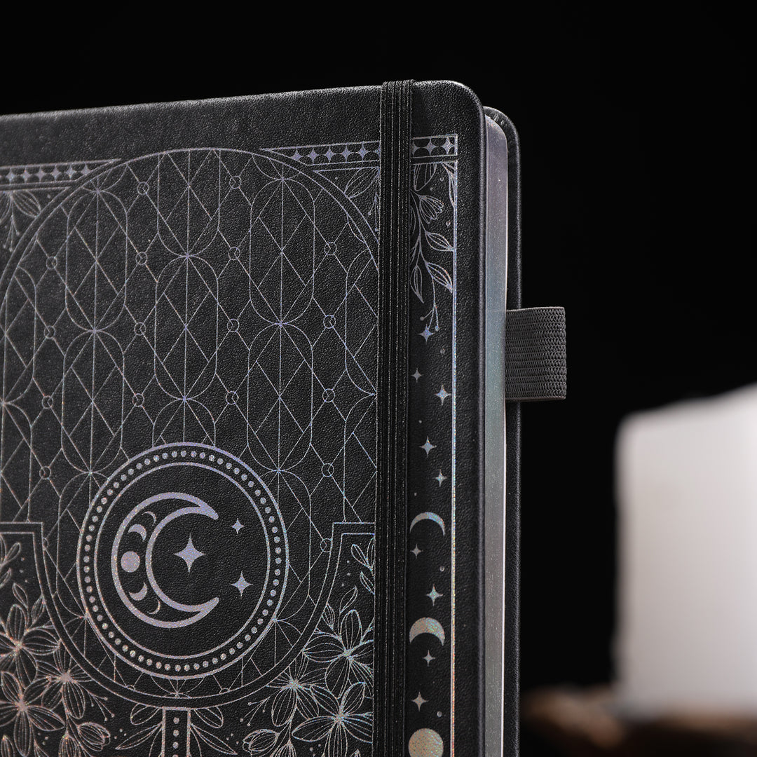 A5 Moon's Power Dot Grid Notebook - Black