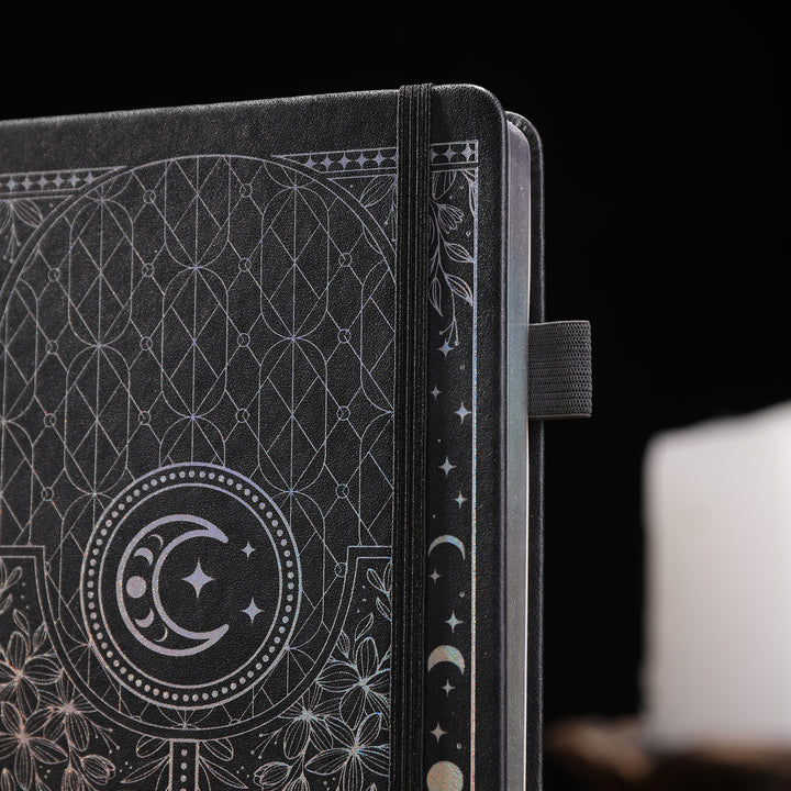 A5 Moon's Power Dot Grid Notebook - Black