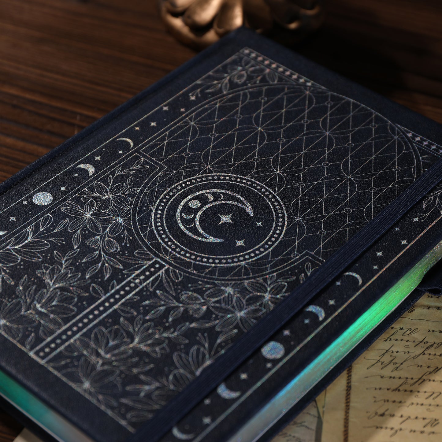 A5 Moon's Power Dot Grid Notebook - Ocean Blue