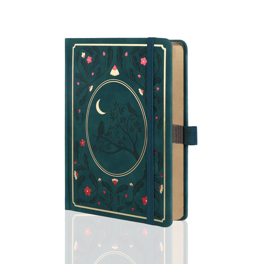 A5 Moonlight Melody Dot Grid Notebook - Deep Green