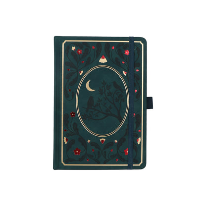 A5 Moonlight Melody Dot Grid Notebook - Deep Green