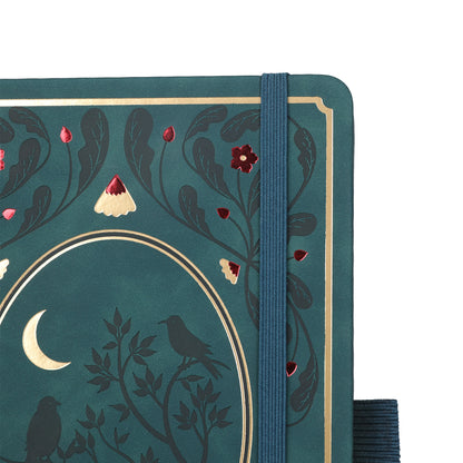 A5 Moonlight Melody Dot Grid Notebook - Deep Green