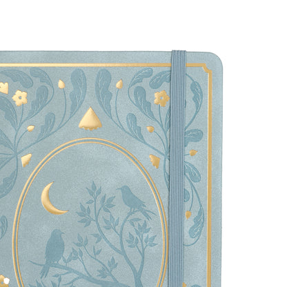 A5 Moonlight Melody Dot Grid Notebook - Light Blue