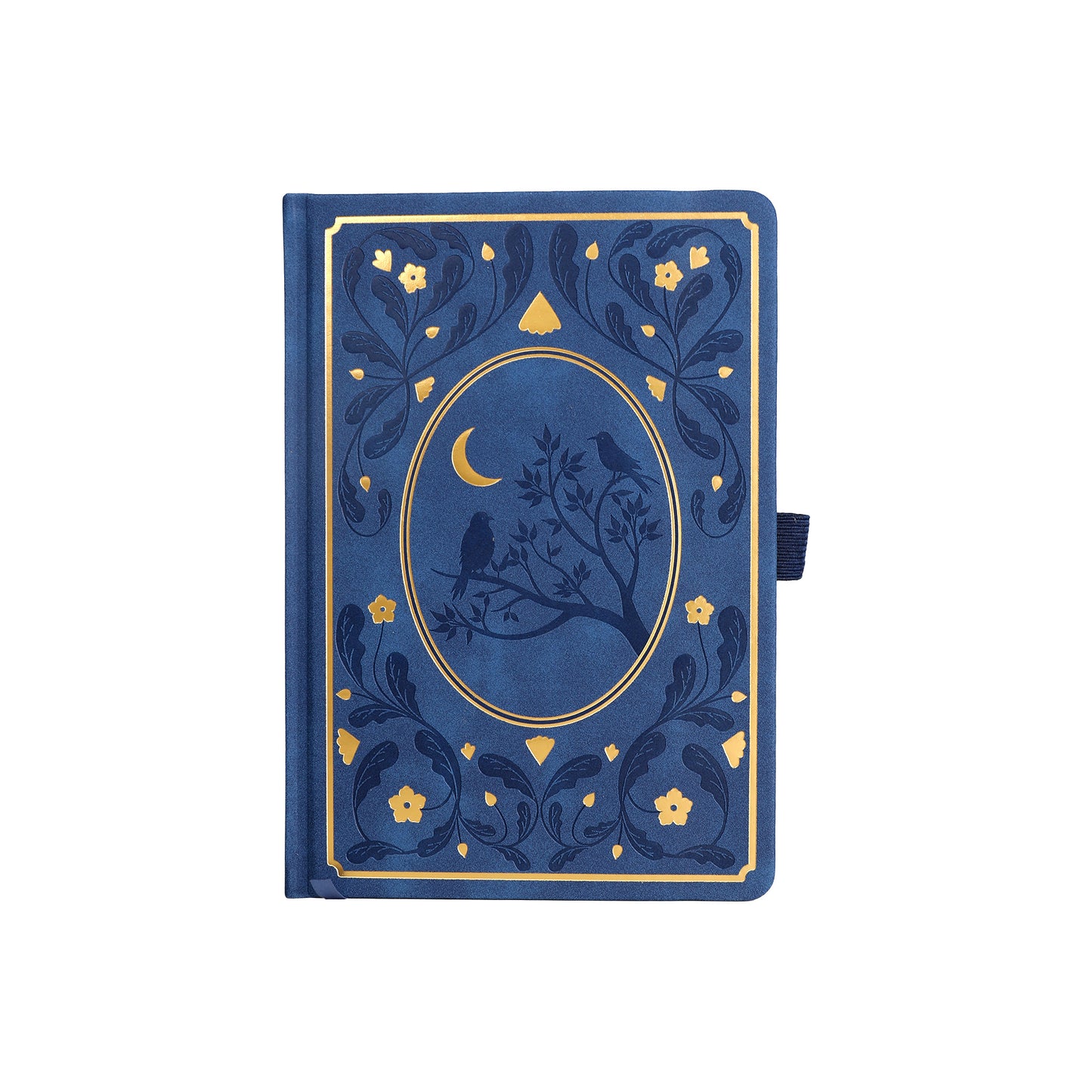 A5 Moonlight Melody Dot Grid Notebook - Navy