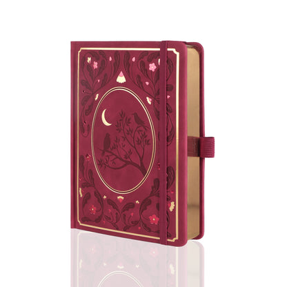 A5 Moonlight Melody Dot Grid Notebook - Red