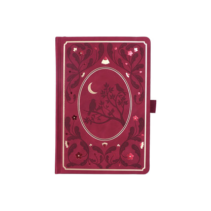 A5 Moonlight Melody Dot Grid Notebook - Red