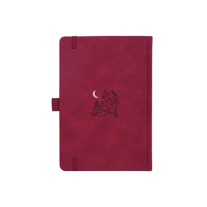 A5 Moonlight Melody Dot Grid Notebook - Red