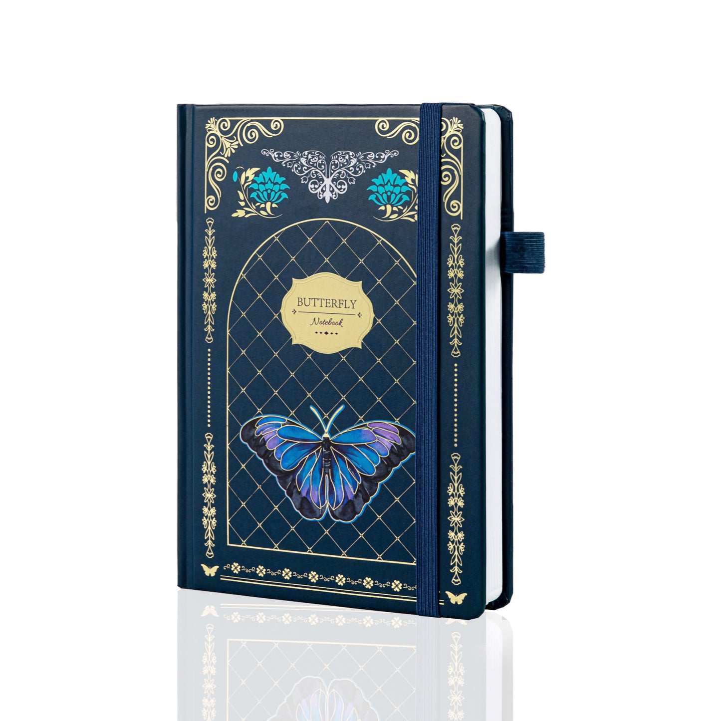 A5 Papilio Lined Notebook - Navy