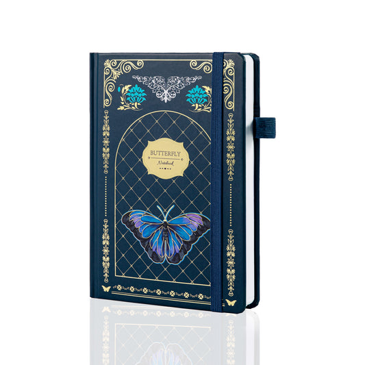 A5 Papilio Lined Notebook - Navy