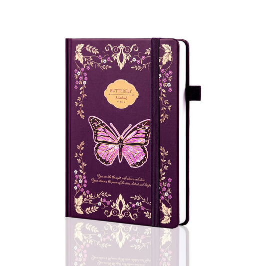 A5 Papilio Lined Notebook - Purple