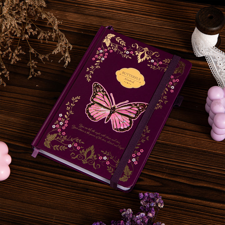 A5 Papilio Lined Notebook - Purple