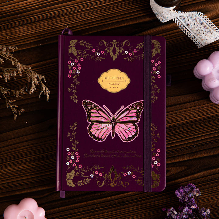 A5 Papilio Lined Notebook - Purple