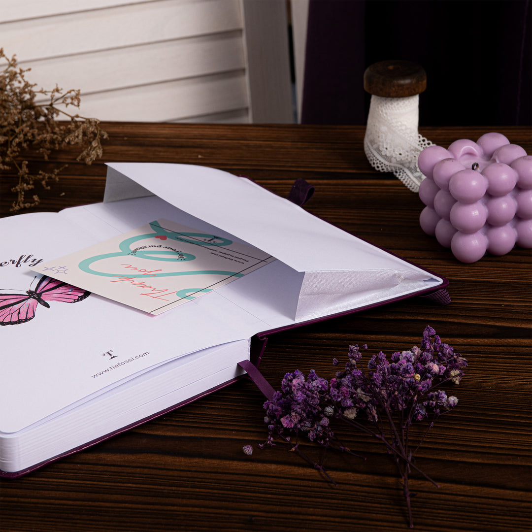 A5 Papilio Lined Notebook - Purple