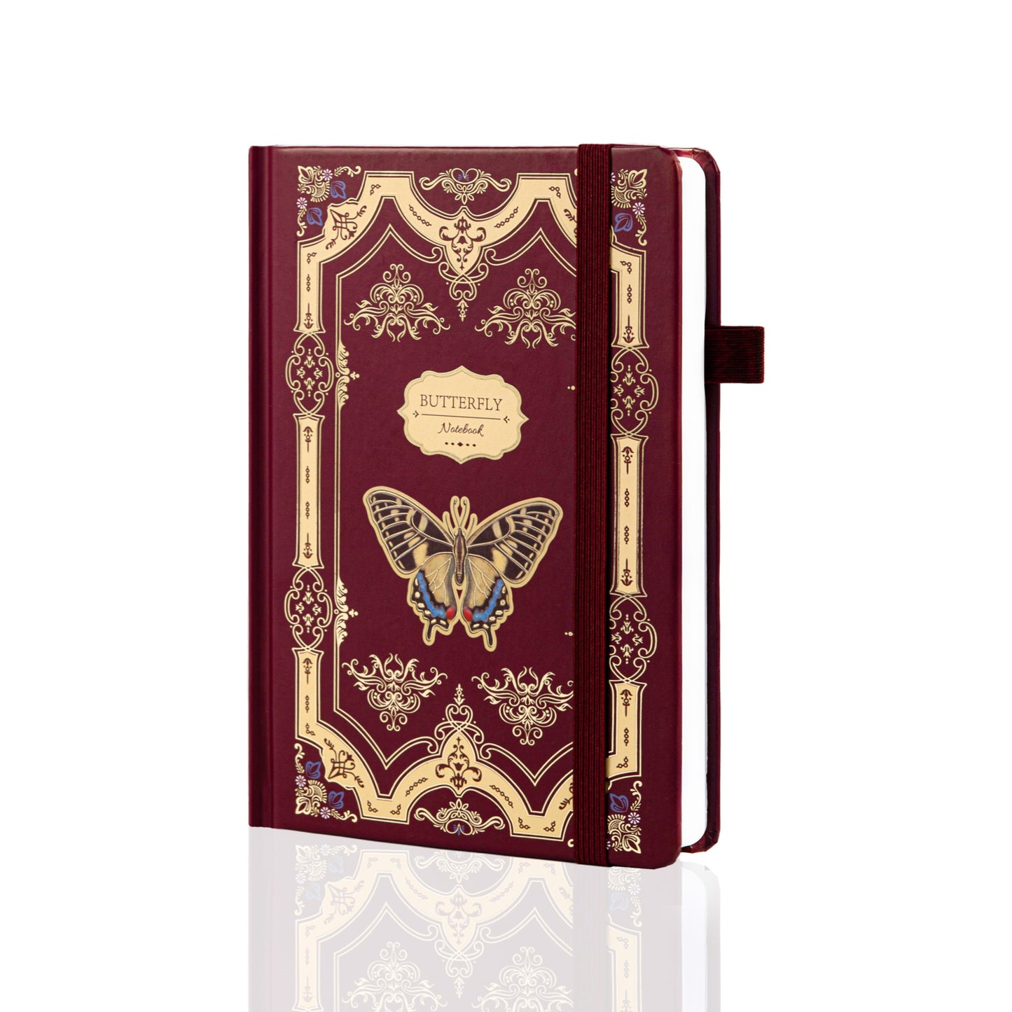 A5 Papilio Lined Notebook - Wine