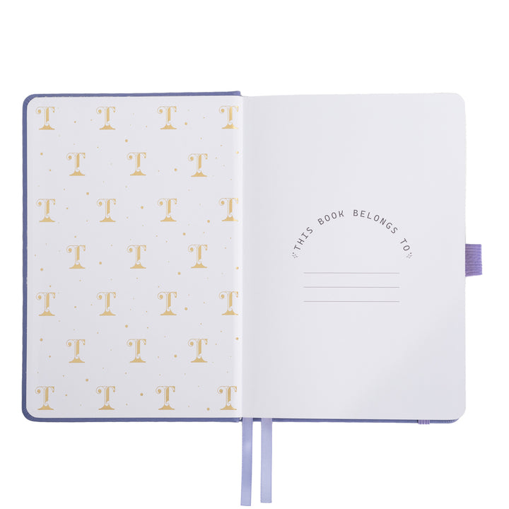 A5 Sakura & Cat Notebook - Deep Purple