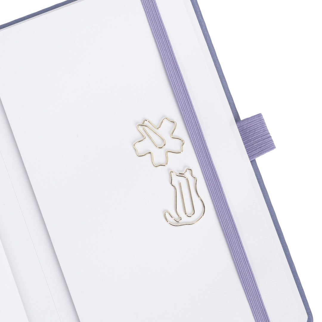 A5 Sakura & Cat Notebook - Deep Purple