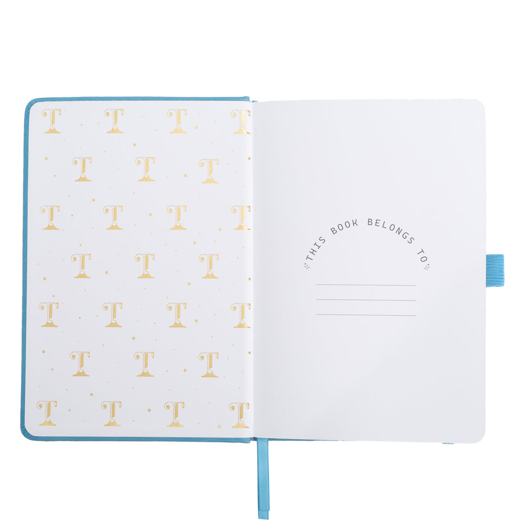 A5 Sakura & Cat Notebook - Lake Blue